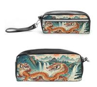 MNVTSKOP Longhu Mountain Waterfall, China Makeup Bag Small Cosmetic Travel Case Portable Stationery Organizer for Women Teacher