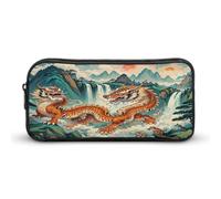 MNVTSKOP Longhu Mountain Waterfall, China Pencil Case Large Capacity Pencil Pouch Office Pencil Bag for Men Women Desk Organizer