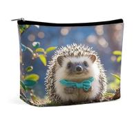 MNVTSKOP Lovely Hedgehog Cosmetic Bag Large Capacity Travel Makeup Bag Trendy Portable Toiletry Bag for Women