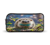 MNVTSKOP Lovely Hedgehog Pencil Case Large Capacity Pencil Pouch Office Pencil Bag for Men Women Desk Organizer