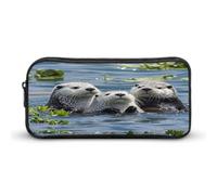 MNVTSKOP Lovely Sea Otter Pencil Case Large Capacity Pencil Pouch Office Pencil Bag for Men Women Desk Organizer