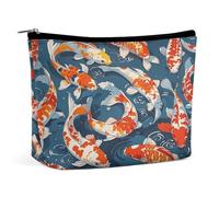 MNVTSKOP Many Fish Cosmetic Bag Large Capacity Travel Makeup Bag Trendy Portable Toiletry Bag for Women