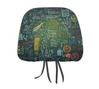 MNVTSKOP Math Question Headrest Covers for Cars Universal Anti-Dirty Car Head Rest Protector Easy to Install Durable Breathable Vehicle Accessories for Auto Trucks SUVs