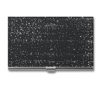 MNVTSKOP Metal Business Card Holder Slim Business Card Case Purse Name Cards Holders Black Shimmering Professional Businesses Cards Organizer Credit Carrier for Men Women
