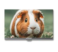 MNVTSKOP Metal Business Card Holder Slim Business Card Case Purse Name Cards Holders Cut Guinea Professional Businesses Cards Organizer Credit Carrier for Men Women, Cut Guinea, 3.7 × 2.2 × 0.3 Inches