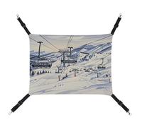 MNVTSKOP Mount Horsney Ski Lift Pet Hammock Breathable Cat Hanging Hammock with Adjustable Straps and Metal Hooks Plush Small Animal Soft Hideout Bed for Indoor and Outdoor