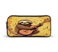 MNVTSKOP Music And Sloth Pencil Case Large Capacity Pencil Pouch Office Pencil Bag for Men Women Desk Organizer