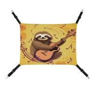 MNVTSKOP Music and Sloth Pet Hammock Breathable Cat Hanging Hammock with Adjustable Straps and Metal Hooks Plush Small Animal Soft Hideout Bed for Indoor and Outdoor