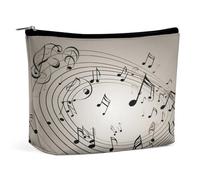 MNVTSKOP Music Note Wall Cosmetic Bag Large Capacity Travel Makeup Bag Trendy Portable Toiletry Bag for Women