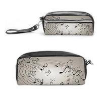 MNVTSKOP Music Note Wall Makeup Bag Small Cosmetic Travel Case Portable Stationery Organizer for Women Teacher