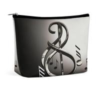 MNVTSKOP Music Symbol Cosmetic Bag Large Capacity Travel Makeup Bag Trendy Portable Toiletry Bag for Women