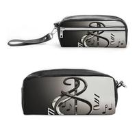 MNVTSKOP Music Symbol Makeup Bag Small Cosmetic Travel Case Portable Stationery Organizer for Women Teacher