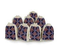 MNVTSKOP Muslin Bags Small Drawstring Bag Dark Blue And Brown Muslin Sachet Bags Drawstring Jewelry Pouches Reusable Gift Bag Cloth Pouch for Wedding Party Favor Jewelry DIY Crafts 8pcs