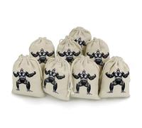 MNVTSKOP Muslin Bags Small Drawstring Bag Gorillas in Fitness Gym Muslin Sachet Bags Drawstring Jewelry Pouches Reusable Gift Bag Cloth Pouch for Wedding Party Favor Jewelry DIY Crafts 8pcs