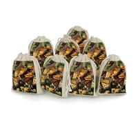 MNVTSKOP Muslin Bags Small Drawstring Bag Monarch Butterflies Muslin Sachet Bags Drawstring Jewelry Pouches Reusable Gift Bag Cloth Pouch for Wedding Party Favor Jewelry DIY Crafts 8pcs
