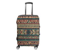 MNVTSKOP Native American Luggage Covers Scratch-Resistant Washable Suitcase Cover Polyester Elastic Travel Baggage Protector for Suitcase Protector Cover, white, Small
