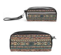 MNVTSKOP Native American Makeup Bag Small Cosmetic Travel Case Portable Stationery Organizer for Women Teacher