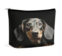 MNVTSKOP Pad Dachshund Cosmetic Bag Large Capacity Travel Makeup Bag Trendy Portable Toiletry Bag for Women