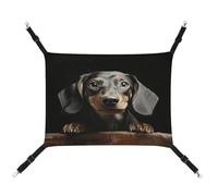 MNVTSKOP Pad Dachshund Pet Hammock Breathable Cat Hanging Hammock with Adjustable Straps and Metal Hooks Plush Small Animal Soft Hideout Bed for Indoor and Outdoor