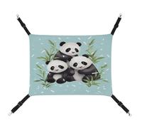 MNVTSKOP Pandas Pet Hammock Breathable Cat Hanging Hammock with Adjustable Straps and Metal Hooks Plush Small Animal Soft Hideout Bed for Indoor and Outdoor
