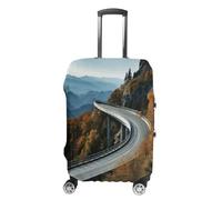 MNVTSKOP Parkway Road Bridge Luggage Covers Scratch-Resistant Washable Suitcase Cover Polyester Elastic Travel Baggage Protector for Suitcase Protector Cover, White, M