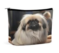 MNVTSKOP Pekingese Dog Cosmetic Bag Large Capacity Travel Makeup Bag Trendy Portable Toiletry Bag for Women