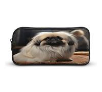 MNVTSKOP Pekingese Dog Pencil Case Large Capacity Pencil Pouch Office Pencil Bag for Men Women Desk Organizer