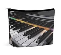 MNVTSKOP Piano Key Cosmetic Bag Large Capacity Travel Makeup Bag Trendy Portable Toiletry Bag for Women