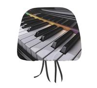 MNVTSKOP Piano Key Headrest Covers for Cars Universal Anti-Dirty Car Head Rest Protector Easy to Install Durable Breathable Vehicle Accessories for Auto Trucks SUVs
