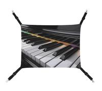 MNVTSKOP Piano Key Pet Hammock Breathable Cat Hanging Hammock with Adjustable Straps and Metal Hooks Plush Small Animal Soft Hideout Bed for Indoor and Outdoor