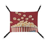 MNVTSKOP Popcorn Pet Hammock Breathable Cat Hanging Hammock with Adjustable Straps and Metal Hooks Plush Small Animal Soft Hideout Bed for Indoor and Outdoor