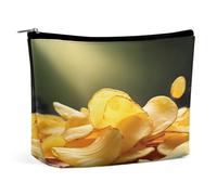 MNVTSKOP Potato Chips Cosmetic Bag Large Capacity Travel Makeup Bag Trendy Portable Toiletry Bag for Women