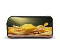 MNVTSKOP Potato Chips Pencil Case Large Capacity Pencil Pouch Office Pencil Bag for Men Women Desk Organizer
