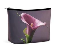 MNVTSKOP Purple Calla Lily Cosmetic Bag Large Capacity Travel Makeup Bag Trendy Portable Toiletry Bag for Women