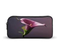 MNVTSKOP Purple Calla Lily Pencil Case Large Capacity Pencil Pouch Office Pencil Bag for Men Women Desk Organizer