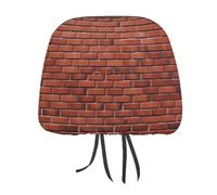 MNVTSKOP Red Brick Wall Headrest Covers for Cars Universal Anti-Dirty Car Head Rest Protector Easy to Install Durable Breathable Vehicle Accessories for Auto Trucks SUVs