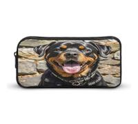 MNVTSKOP Rottweiler Dogs Tongue Head Pencil Case Large Capacity Pencil Pouch Office Pencil Bag for Men Women Desk Organizer