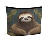 MNVTSKOP Sloth Cosmetic Bag Large Capacity Travel Makeup Bag Trendy Portable Toiletry Bag for Women
