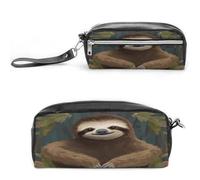 MNVTSKOP Sloth Makeup Bag Small Cosmetic Travel Case Portable Stationery Organizer for Women Teacher