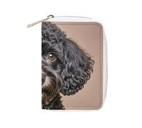 MNVTSKOP Soft Leather Credit Card Holder Bank Card Case Cute Black Pug Business Cards Case Purse with 20 Card Slots ID Case Organizer Zipper Wallet for Women Men, Cute Black Pug, 3.15 × 4.5 inches