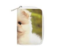 MNVTSKOP Soft Leather Credit Card Holder Bank Card Case Cute Dog Business Cards Case Purse with 20 Card Slots ID Case Organizer Zipper Wallet for Women Men, Cute Dog, 3.15 × 4.5 inches, Casual