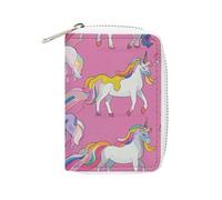 MNVTSKOP Soft Leather Credit Card Holder Bank Card Case Many Horse Business Cards Case Purse with 20 Card Slots ID Case Organizer Zipper Wallet for Women Men, Many Horse, 3.15 × 4.5 inches, Casual