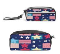MNVTSKOP Stars Pattern Makeup Bag Small Cosmetic Travel Case Portable Stationery Organizer for Women Teacher