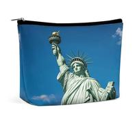 MNVTSKOP Statue of Liberty Cosmetic Bag Large Capacity Travel Makeup Bag Trendy Portable Toiletry Bag for Women