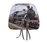 MNVTSKOP Steam Locomotive Train Headrest Covers for Cars Universal Anti-Dirty Car Head Rest Protector Easy to Install Durable Breathable Vehicle Accessories for Auto Trucks SUVs