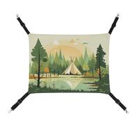 MNVTSKOP Teepee Pet Hammock Breathable Cat Hanging Hammock with Adjustable Straps and Metal Hooks Plush Small Animal Soft Hideout Bed for Indoor and Outdoor