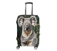 MNVTSKOP The Lovely Koala Luggage Covers Scratch-Resistant Washable Suitcase Cover Polyester Elastic Travel Baggage Protector for Suitcase Protector Cover, White, S