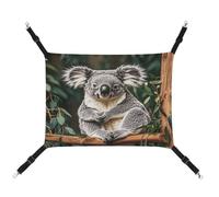 MNVTSKOP The Lovely Koala Pet Hammock Breathable Cat Hanging Hammock with Adjustable Straps and Metal Hooks Plush Small Animal Soft Hideout Bed for Indoor and Outdoor