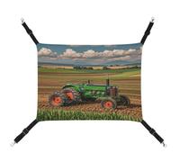 MNVTSKOP Tractor Farm Pet Hammock Breathable Cat Hanging Hammock with Adjustable Straps and Metal Hooks Plush Small Animal Soft Hideout Bed for Indoor and Outdoor