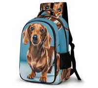 MNVTSKOP Travel Laptop Backpack Dachshund Weiner Pet Dog Computer Backpacks Heavy Duty Backpack Carry on Backpack Large Capacity Water Resistant Computer Bag, Dachshund Weiner Pet Dog, 12.6 × 7.3 ×